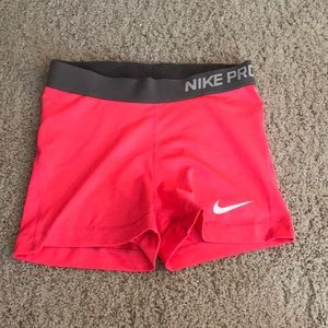 Hot pink nike pro spandex